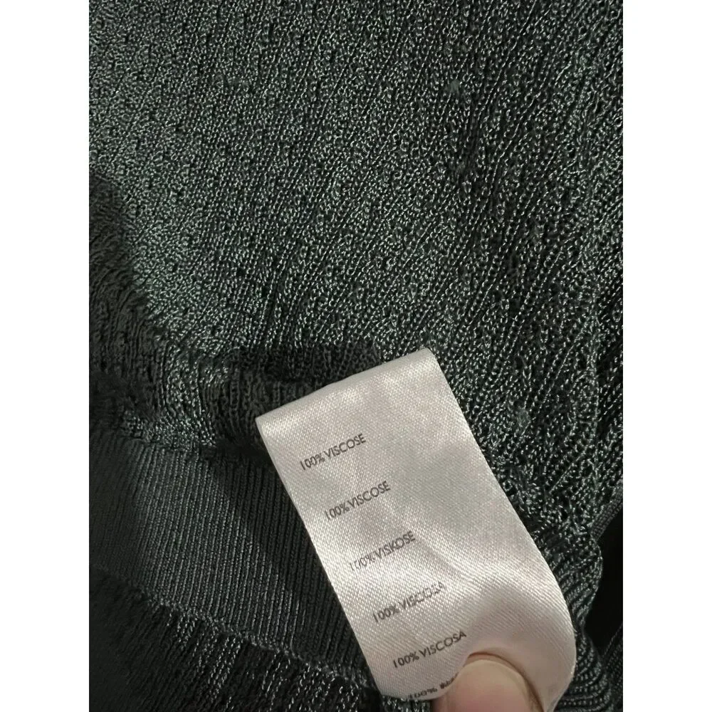 Free People H2O Jade Crew Pullover Open Knit Sweater Oversized Sleeves Viscose L